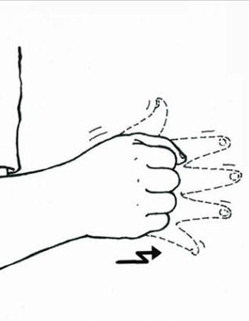 A person signing for milk