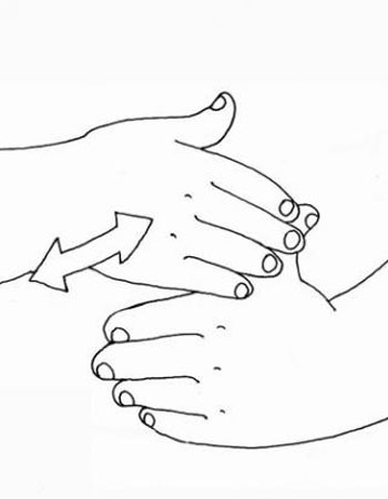 A person signing to say thank you